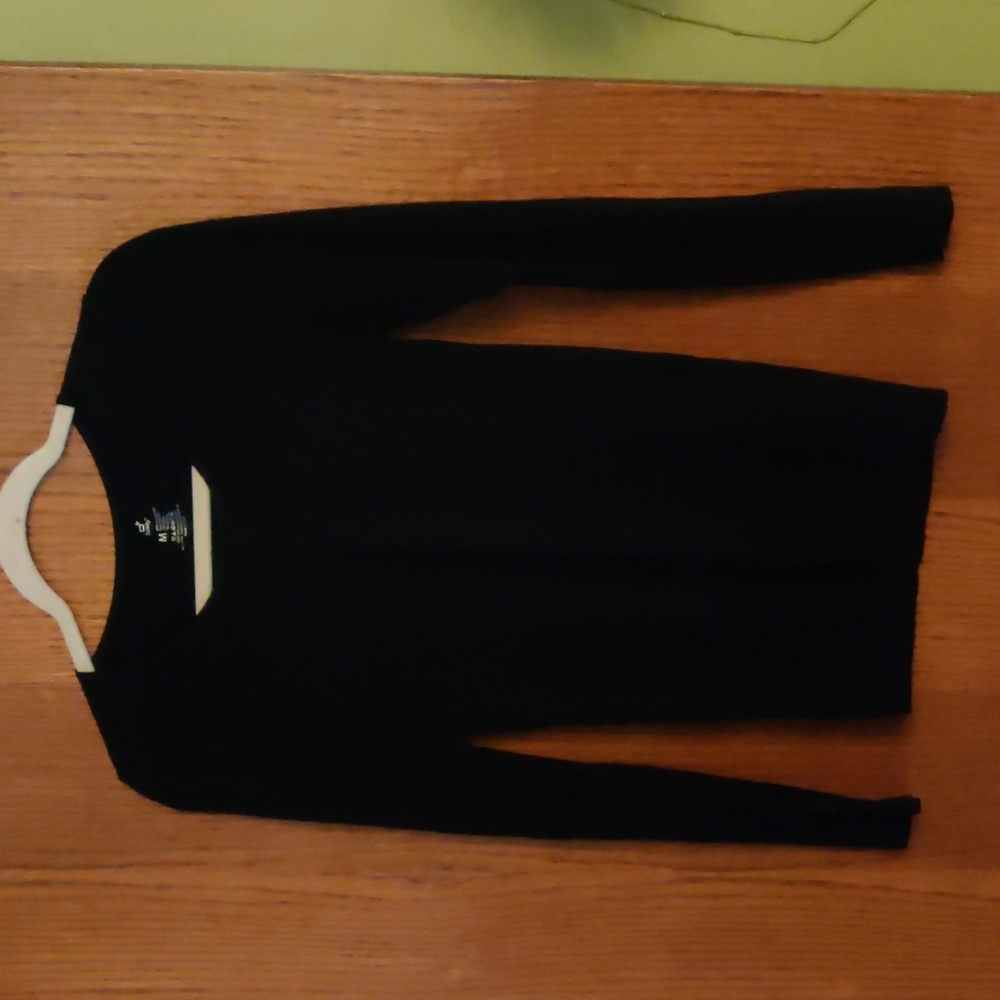 Long sleeve black Boody bamboo stretch knit shirt